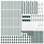 vidaXL Pali per Recinzione con Piattaforme 52 Pz Ø32mm 68,5cm in Acciaio Galvanizzato vidaXL Pali per Recinzione con Piattaforme 52 Pz Ø32mm 68,5cm in Acciaio Galvanizzato