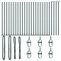 vidaXL Poste da Giardino con Piastra di Base, 26 pezzi, Ø32mm e 83.5cm in acciaio zincato vidaXL Poste da Giardino con Piastra di Base, 26 pezzi, Ø32mm e 83.5cm in acciaio zincato
