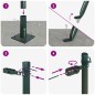 vidaXL Poste da Giardino con Piastra di Base, 26 pezzi, Ø32mm e 83.5cm in acciaio zincato vidaXL Poste da Giardino con Piastra di Base, 26 pezzi, Ø32mm e 83.5cm in acciaio zincato