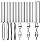 vidaXL Pali di recinzione con piastre di base 26 pcs Ø32mm 50cm in acciaio galvanizzato vidaXL Pali di recinzione con piastre di base 26 pcs Ø32mm 50cm in acciaio galvanizzato