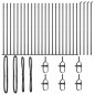 vidaXL Posti per Recinzione con Piastra di Base - 26 pezzi Ø32mm, 88,5cm in Acciaio Galvanizzato vidaXL Posti per Recinzione con Piastra di Base - 26 pezzi Ø32mm, 88,5cm in Acciaio Galvanizzato
