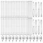 vidaXL Posts per recinzione con basi 52 pezzi Ø32mm 90cm Acciaio zincato vidaXL Posts per recinzione con basi 52 pezzi Ø32mm 90cm Acciaio zincato