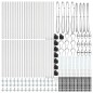 vidaXL Posts per recinzione con basi 52 pezzi Ø32mm 90cm Acciaio zincato vidaXL Posts per recinzione con basi 52 pezzi Ø32mm 90cm Acciaio zincato
