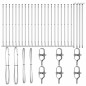 vidaXL Posti per Recinzione con Piattaforme - 26 pcs Ø32mm 110cm in Acciaio Galvanizzato vidaXL Posti per Recinzione con Piattaforme - 26 pcs Ø32mm 110cm in Acciaio Galvanizzato