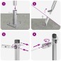 vidaXL Posti per Recinzione con Piattaforme - 26 pcs Ø32mm 110cm in Acciaio Galvanizzato vidaXL Posti per Recinzione con Piattaforme - 26 pcs Ø32mm 110cm in Acciaio Galvanizzato