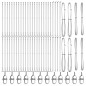vidaXL Posti di Fencing con Piastra di Base, 52 Pz Ø32mm, 78.5cm in Acciaio Zincato. vidaXL Posti di Fencing con Piastra di Base, 52 Pz Ø32mm, 78.5cm in Acciaio Zincato.