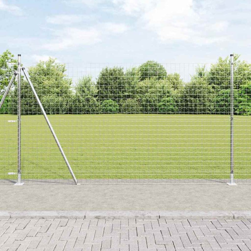 vidaXL Pali per recinzione con basi, 26 pezzi Ø32mm, 88,5cm in acciaio zincato vidaXL Pali per recinzione con basi, 26 pezzi Ø32mm, 88,5cm in acciaio zincato