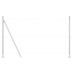 vidaXL Pali per recinzione con basi, 26 pezzi Ø32mm, 88,5cm in acciaio zincato