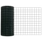 vidaXL Recinzione Euro con 7 post, 0.8 x 10 m in acciaio zincato verde.