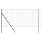 vidaXL Euro Fence con 7 pali 1x10 m in acciaio zincato verde