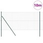 vidaXL Euro Fence con 7 pali 1x10 m in acciaio zincato verde
