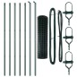 vidaXL Euro Fence con 7 pali 1x10 m in acciaio zincato verde