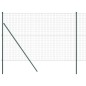 vidaXL Fencing Euro con 7 pali 1,6x10 m in acciaio zincato verde