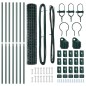 vidaXL Fencing Euro con 7 pali 1,6x10 m in acciaio zincato verde