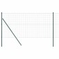 vidaXL Euro Fence con 7 pali 1,2 x 10 m in acciaio zincato verde
