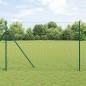 vidaXL Recinzione Euro con 7 supporti 1,5 x 10 m in acciaio zincato verde