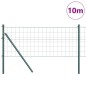 vidaXL Recinzione Euro Fence con 7 pali, 0,6 x 10m in acciaio zincato verde