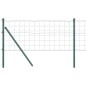 vidaXL Recinzione Euro con 7 post, 0,6 x 10 m in acciaio zincato verde