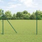 vidaXL Recinzione Euro con 7 Post 1,5x10 m in Acciaio Zincato Verde
