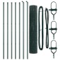 vidaXL Euro Fence con 7 Pali 1,6 x 10m in Acciaio Zincato Verde