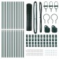 vidaXL Recinzione Euro con 13 post, 1 x 25 m, in acciaio galvanizzato verde vidaXL Recinzione Euro con 13 post, 1 x 25 m, in acciaio galvanizzato verde