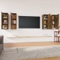 Mobili TV 4 pz Rovere Fumo 30,5x30x90 cm in Legno Multistrato Mobili TV 4 pz Rovere Fumo 30,5x30x90 cm in Legno Multistrato