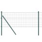 vidaXL Recinzione Euro con 13 pali, 0.6 x 25 m in acciaio zincato verde