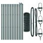 vidaXL Recinzione Euro vitaXL con 13 pali, 0.8 x 25m in acciaio zincato verde