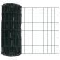 vidaXL Recinzione Euro vitaXL con 13 pali, 0.8 x 25m in acciaio zincato verde
