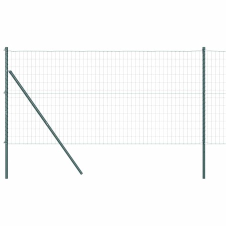 vidaXL Recinzione Euro con 13 post, 1.2x25 m in acciaio zincato verde