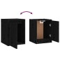 Mobili Porta TV 8 pz Neri in Legno Massello di Pino Mobili Porta TV 8 pz Neri in Legno Massello di Pino