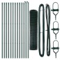 vidaXL Recinzione Euro con 13 pali di 1x25 m in acciaio galvanizzato verde.