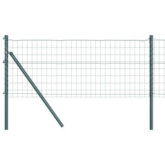 vidaXL Recinzione Euro con 13 Pali 0.6x50 m in Acciaio Zincato Verde