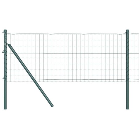 vidaXL Recinzione Euro con 13 Pali 0.6x50 m in Acciaio Zincato Verde