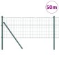 vidaXL Recinzione Euro con 13 Post, 0.6x50 m in acciaio zincato verde