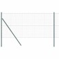 vidaXL Recinzione Euro con 7 poste, 1x10 m in acciaio zincato verde