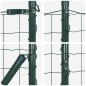 vidaXL Recinzione Euro con 7 Pali 1,4 x 10 m in Acciaio Galvanizzato Verde