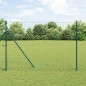 vidaXL Recinzione Euro con 7 paletti, 1.6 x 10 m in acciaio zincato verde