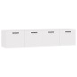 Mobili Parete 2 pz Bianco Lucido 60x36,5x35cm Legno Multistrato Mobili Parete 2 pz Bianco Lucido 60x36,5x35cm Legno Multistrato