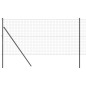 vidaXL Recinzione Euro con 7 post, 1x10 m, in acciaio zincato grigio vidaXL Recinzione Euro con 7 post, 1x10 m, in acciaio zincato grigio
