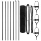 vidaXL Euro Fence con 7 pali 1,4 x 10 m in acciaio zincato grigio