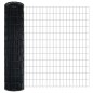 vidaXL Recinzione Euro con 7 post, 1 x 10 m in acciaio galvanizzato grigio