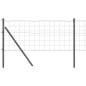 vidaXL Recinzione Euro con 7 Pali, 0.8 x 10 m, in Acciaio Galvanizzato Grigio.