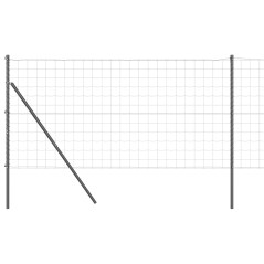 vidaXL Recinzione Euro con 7 posti, 1x10 m, in acciaio zincato grigio.