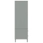 Armadio Gambe Metallo Grigio 90x55x172,5 cm Legno Massello OSLO Armadio Gambe Metallo Grigio 90x55x172,5 cm Legno Massello OSLO