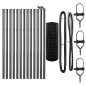 vidaXL Euro Fence con 13 pali, 0.6 x 25 m in acciaio zincato grigio