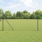 vidaXL Recinzione Euro con 13 post, 1,2 x 25m in acciaio galvanizzato grigio