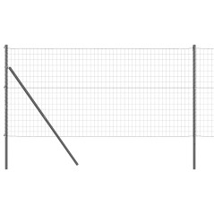 vidaXL Recinzione Euro con 13 post, 1,2 x 25m in acciaio galvanizzato grigio