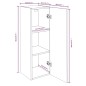 Mobili TV 2 pz Rovere Fumo 30,5x30x90cm in Legno Ingegnerizzato Mobili TV 2 pz Rovere Fumo 30,5x30x90cm in Legno Ingegnerizzato