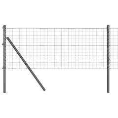 vidaXL Euro Fence con 13 Post 0,6 x 50 m in Acciaio Zincato Grigio